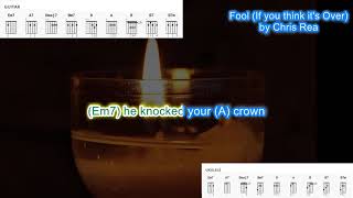 Fool (If You Think Its Over) (no capo) by Chris Rea  play along with scrolling chords &amp; lyrics