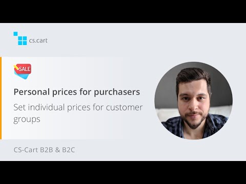 CS-Cart B2B eCommerce Software | Personal prices for purchasers