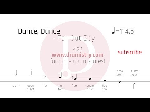 Fall Out Boy - Dance, Dance Drum Score