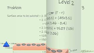 surface area of pen stand with conical depressions
