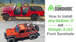 How To Install Jeep Wrangler JL/JLU and Jeep Gladiator Front Sunshade | Alien Sunshade