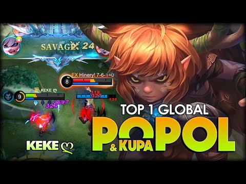 SAVAGE!! 90.5% Current Win Rate! ᴋᴇᴋᴇ ღ Top 1 Global Popol & Kupa - Mobile Legends: Bang Bang
