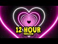 Neon Lights Love Heart Tunnel Particles Background 12 HOUR | 4K Vj loop Disco Pink and White