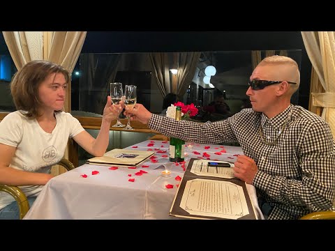 ION SMECHERUL AT ROMANTIC DINNER WITH HIS WIFE