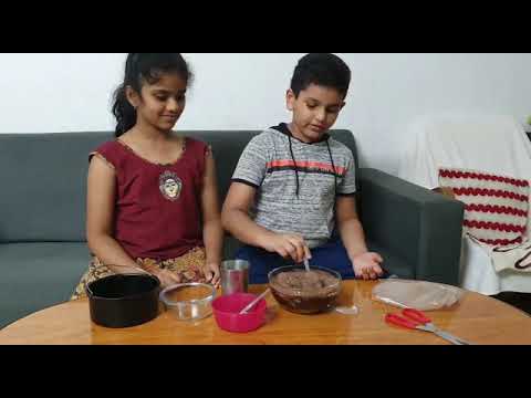 Chocolate Cake Making Rishik together with his best friend