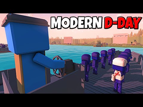 Insane Modern D-DAY BEACH INVASION Defense! - Ancient Warfare 3: Battle Simulator