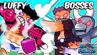 GEAR 4 LUFFY vs All Bosses in Blox Fruits (Roblox)