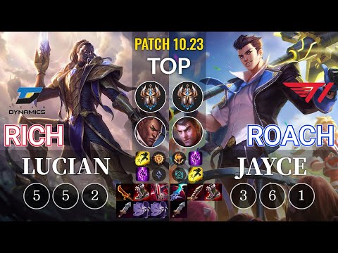 DYN Rich Lucian vs T1 Roach Jayce Top - KR Patch 10.23