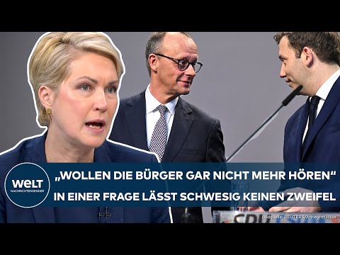 KOALITION: "Wollen die Bürger nicht mehr hören" Eine Sache macht Schwesig (SPD) ganz deutlich