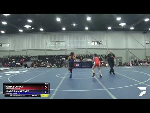 101 Lbs Round 3 (8 Team) - Anna Buurma, Michigan Blue Vs Miabella Martinez, Arizona Black Ec53