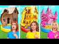 One Colored House Rich Vs Broke Vs Giga Rich Crazy Challenge By Multi DO Smile