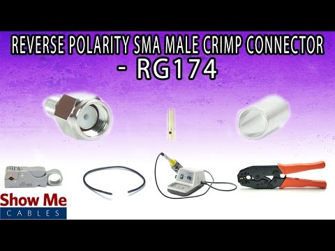 Reverse Polarity SMA Male Crimp Connector For RG174 - Perfect For DIY Installs!