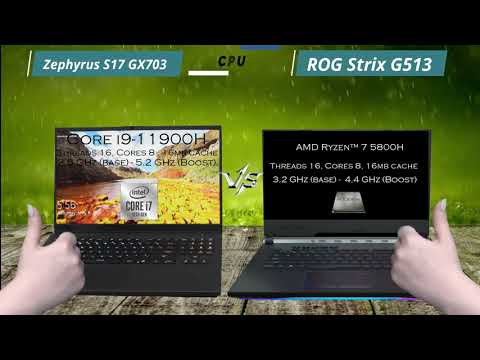 Zephyrus S17 GX703 vs ROG Strix G513 Challenge 2021