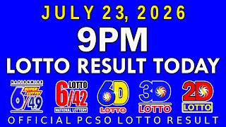 9pm Lotto Result Today July 23 2026 PCSO