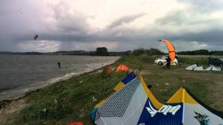 preview picture of video 'Kitesurfing Zalew Szczeciński, Wolin'