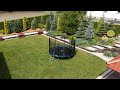 Батут Thunder Outside Pro 244 см Blue з сіткою та драбинкою