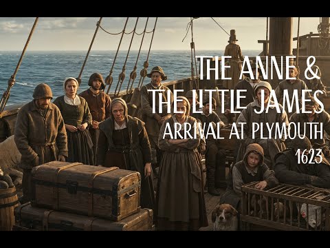 The ships Anne and Little James arrival at Plymouth Bay Colony 1623 Illustrated