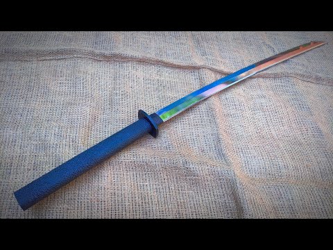 Forging a black KATANA from an old bearing