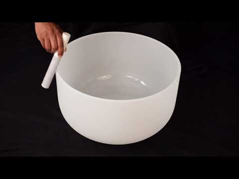 20" Crystal Tones™ Classic Frosted Singing Bowl (F - Perfect Pitch) Unlimited Singing Bowls