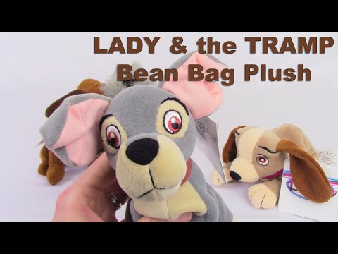 Disney LADY AND THE TRAMP Bean Bags (Set of 4) Stuffed Plush Value Toy Review - BBToyStore.com