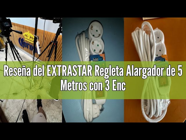 Vídeo relacionado con EXTRASTAR Regleta Alargador de 3 Metros con 3 Enchufes, 3 Tomas Regleta Alargador para el hogar, Oficina y Viajes, Blanco 1Pc