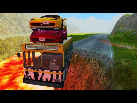 Cars vs Lava #4 😡 - BeamNG Drive