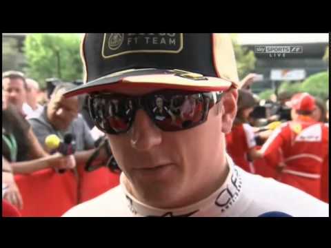 F1 Chinese GP 2013 - Kimi Raikkonen Interview On Qualifying Second