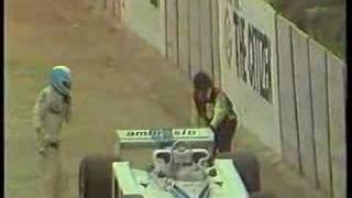1977 - Tom Pryce crash with some aftermath