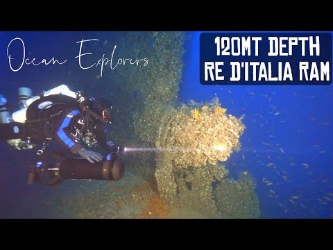 120mt depth - the Ram of Re d'Italia shipwreck