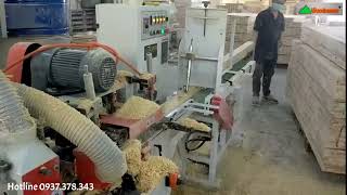 Máy bào 4 mặt mini WM-412, bào được phôi ngắn, có bộ nạp phôi tự động