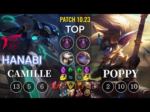 TLN Hanabi Camille vs Poppy Top - KR Patch 10.23