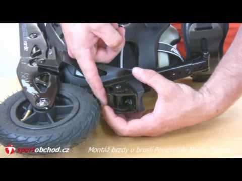 Montáž brzdy u bruslí Powerslide Nordic Trainer 2010
