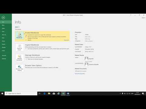 Office Data Processing L4 (Excel - Password Protect) - Mrs. L. Stander