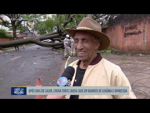 Chuva forte causa caos em bairros de Goiânia e Aparecida de Goiânia