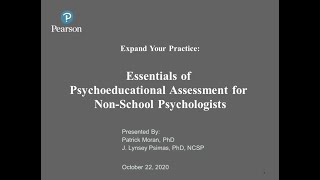 Essentials of Psychoeducational Assessment for Non-School Psychologists