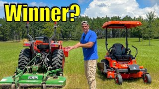 What Is The BEST Mower for Large Acreage   Zero Turn or Compact Tractor