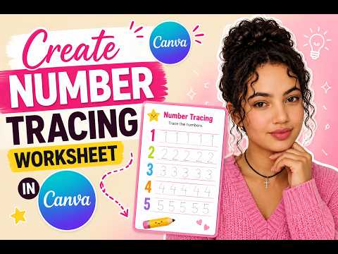 How To Create Number Tracing Worksheet In Canva Tutorial Canva