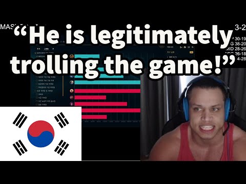 Tyler1 Is Losing His Mind After Playing With This Korean Gangplank!!