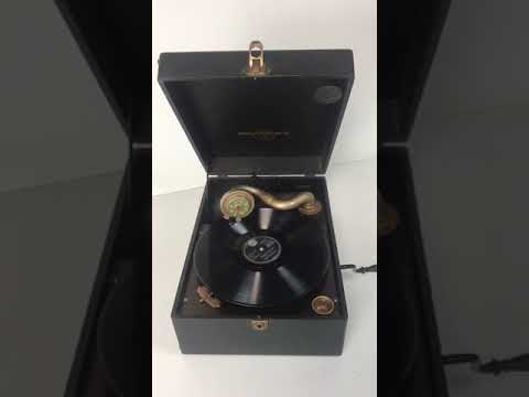 Vintage Columbia Viva Tonal Portable Wind up Gramophone [5514]