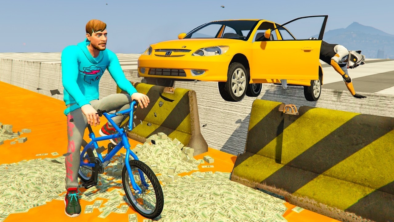 CORRE O TE ATROPELLO EN BICI! NO PUEDO PARAR DE REIR!!   GTA 5 ONLINE