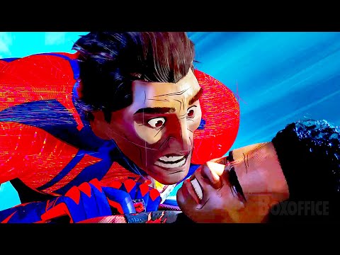 Miles Morales VS Miguel O'Hara (The Lunar Train Scene) | Spider-Man: Across the Spider-Verse | CLIP