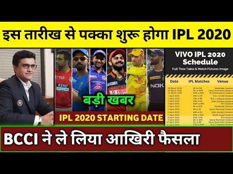 IPL 2020 - New Starting Date Announced | IPL 2020 Full Schedule & Time Table