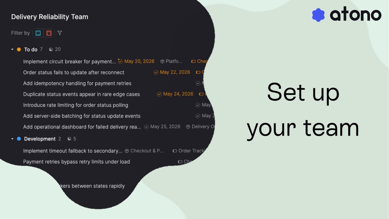 Set up your team