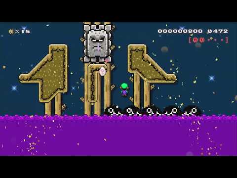 Thwomp Stomp Chomp Swamp by Sherberto - Super Mario Maker 2 - No Commentary 1by