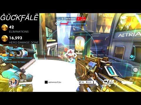 Gale Top 500 HitScan Main Soldier 76 - 42 elims! [ Overwatch Season 28 ]