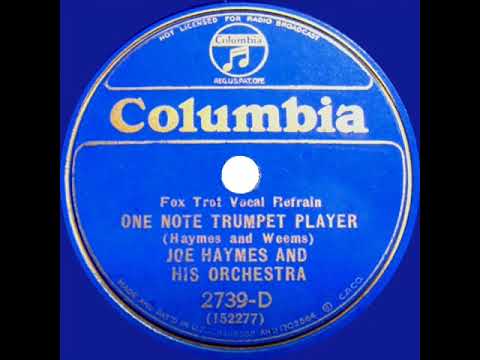 1932 Joe Haymes - One Note Trumpet Player (Columbia version--Larry Murphy & the band, vocal)