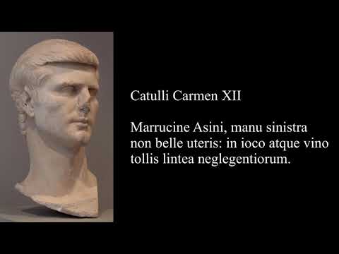 Catullus 12 in Latin & English: Marrucine Asini, manu sinistra non belle uteris