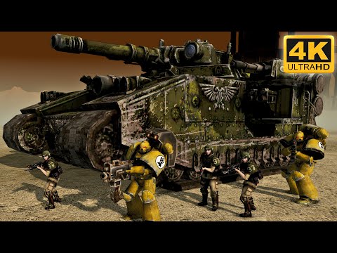 SPACE MARINES & IMPERIAL GUARD vs TAU - Men of War: Warhammer 40k Mod (4K)