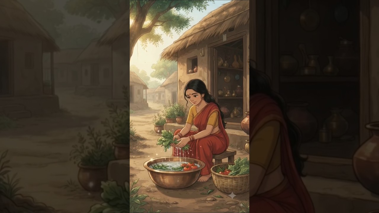 मेहनत की थाली ❤️ | पति की मेहनत और पत्नी का प्यार | Emotional Ghibli Story #Shorts