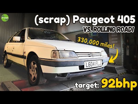 330,000 mile PEUGEOT 405 TD vs. Dyno | How much BHP has it lost after 530,000 km?!